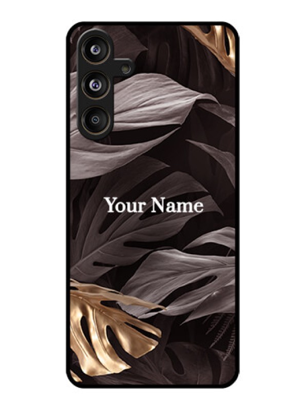 Custom Samsung Galaxy F55 5G Custom Glass Phone CaseWild Leaves Digital Paint Design