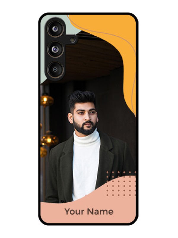 Custom Samsung Galaxy F55 5G Custom Glass Phone CaseTri - Coloured Overlay Design