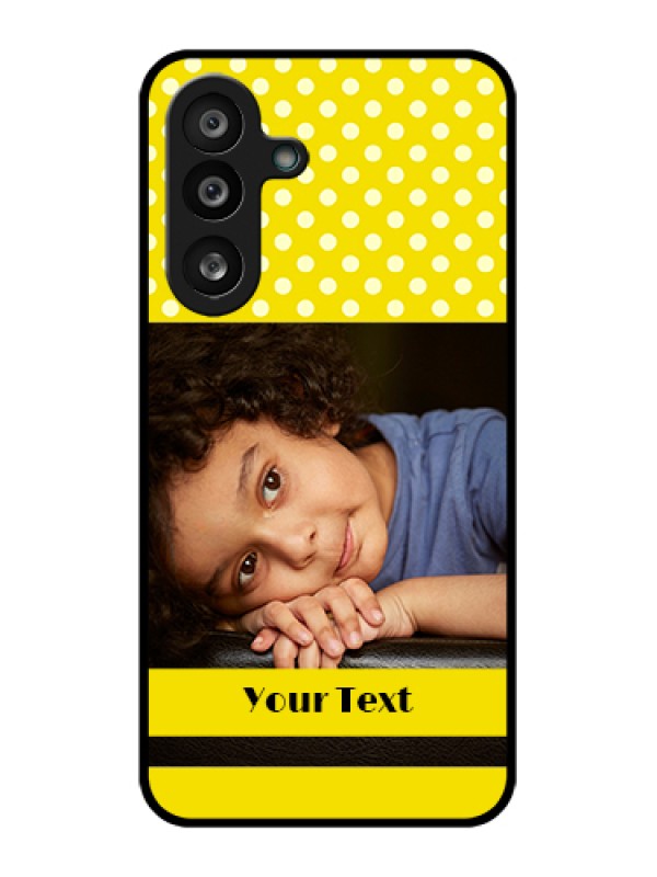 Custom Samsung Galaxy F56 5G Custom Glass Phone Case - Bright Yellow Case Design