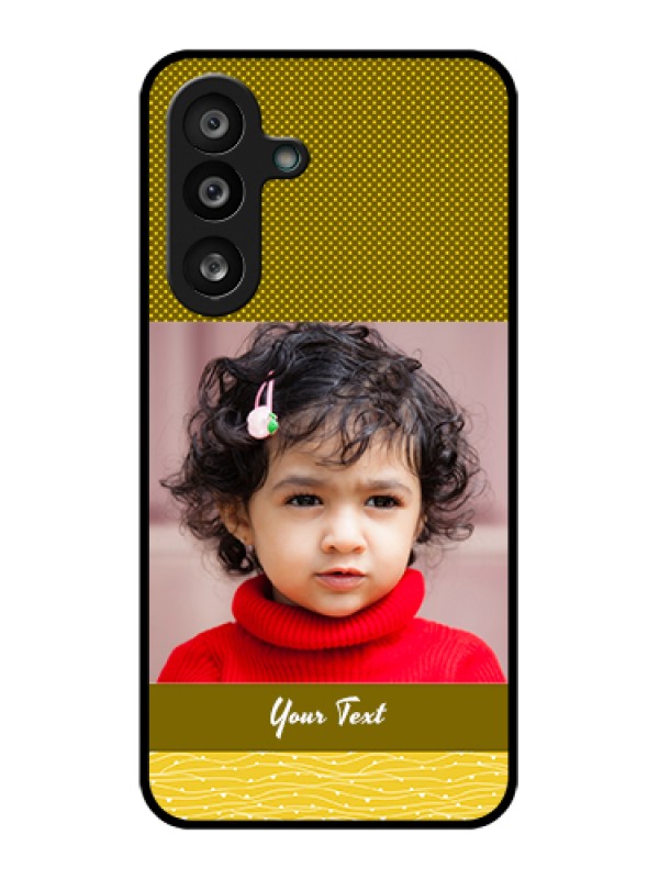 Custom Samsung Galaxy F56 5G Custom Glass Phone Case - Simple Green Color Design
