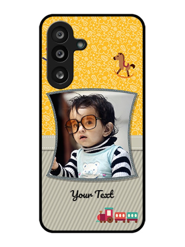 Custom Samsung Galaxy F56 5G Custom Glass Phone Case - Baby Picture Upload Design