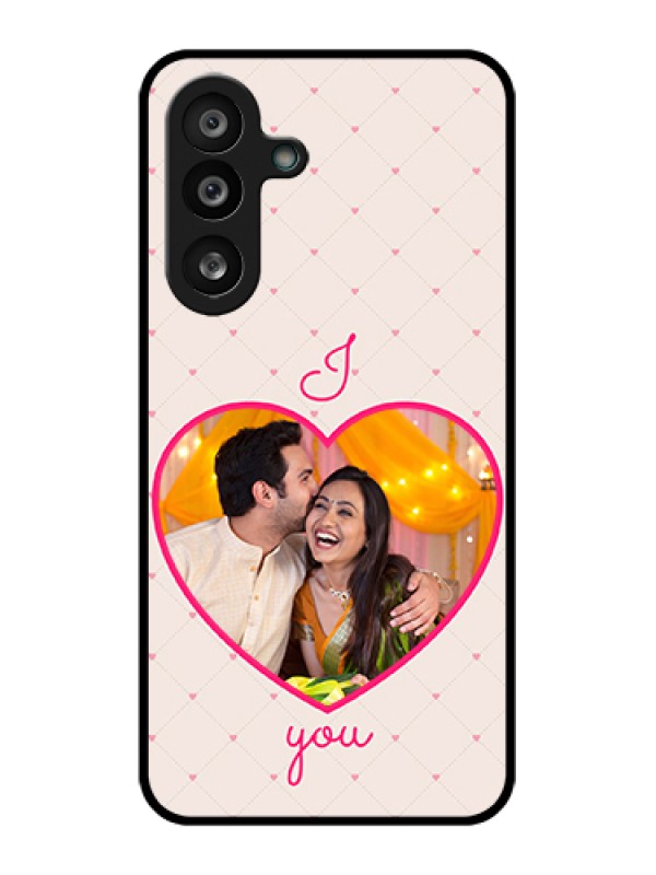 Custom Samsung Galaxy F56 5G Custom Glass Phone Case - Heart Shape Design