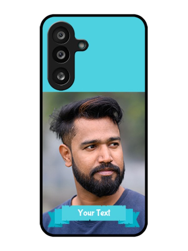 Custom Samsung Galaxy F56 5G Custom Glass Phone Case - Blue Color Design