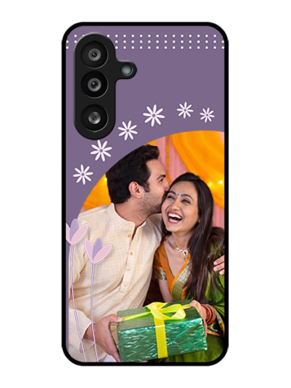 Custom Samsung Galaxy F56 5G Custom Glass Phone Case - Lavender Flowers Design