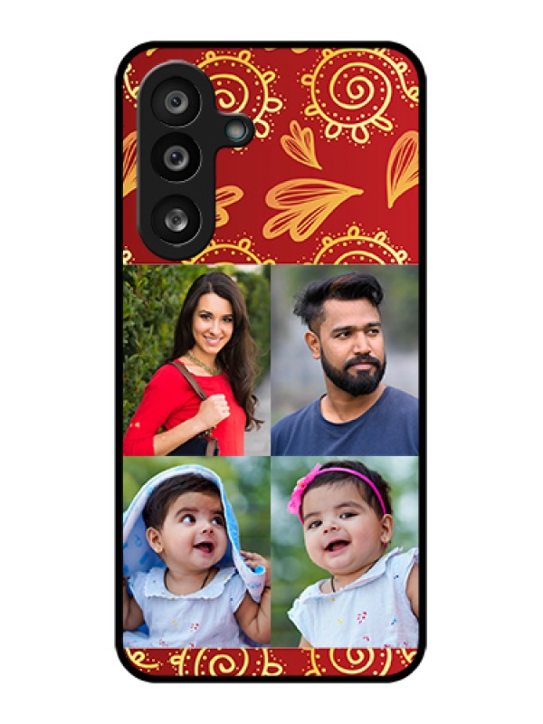 Custom Samsung Galaxy F56 5G Custom Glass Phone Case - 4 Image Traditional Design