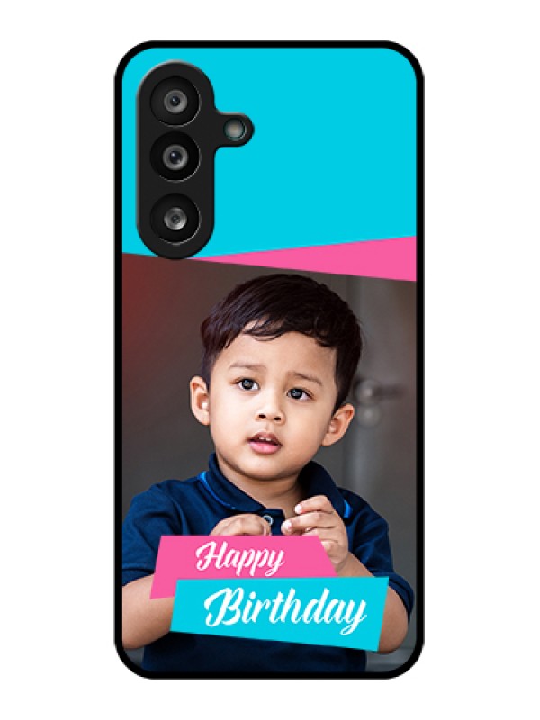 Custom Samsung Galaxy F56 5G Custom Glass Phone Case - Image Holder With 2 Color Design
