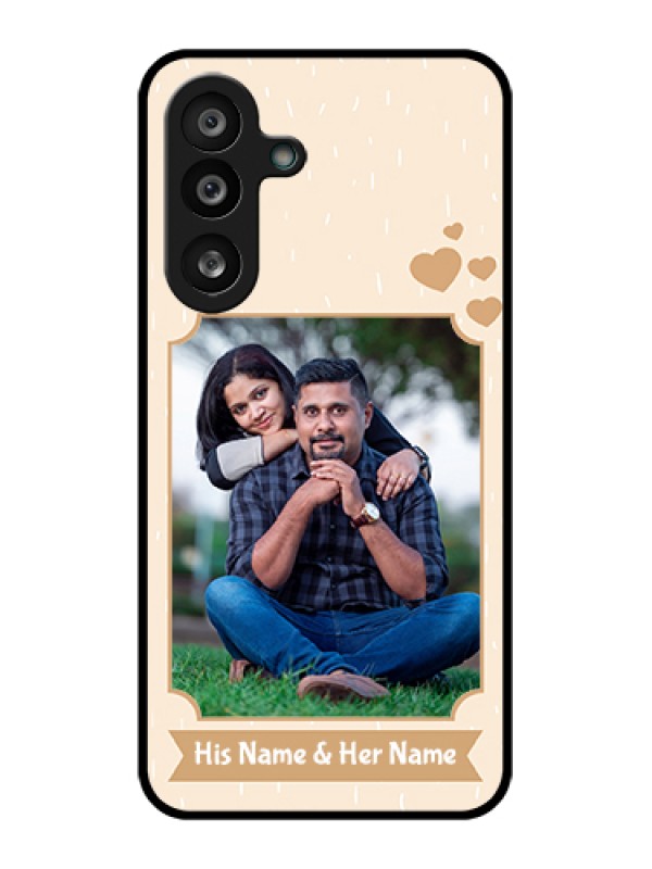 Custom Samsung Galaxy F56 5G Custom Glass Phone Case - With Confetti Love Design