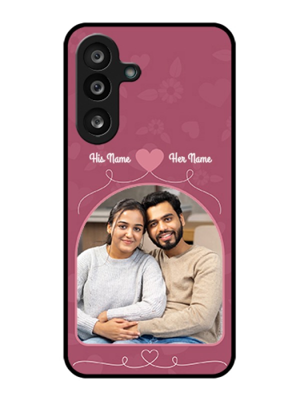 Custom Samsung Galaxy F56 5G Custom Glass Phone Case - Love Floral Design