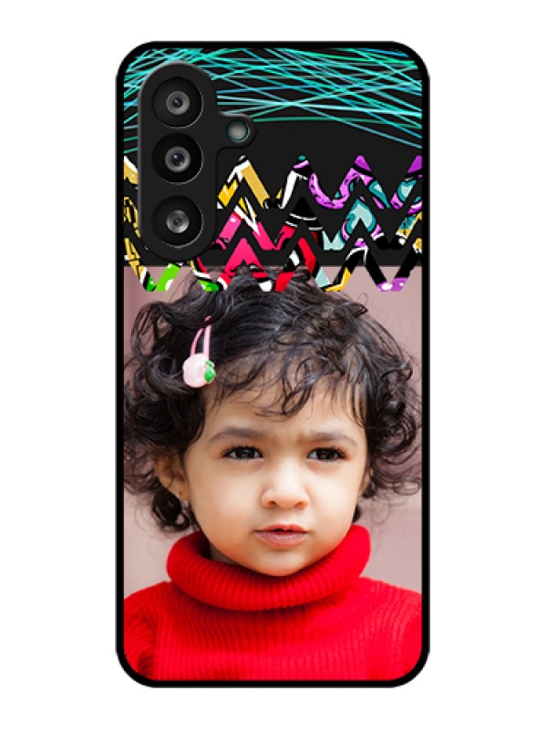 Custom Samsung Galaxy F56 5G Custom Glass Phone Case - Neon Abstract Design