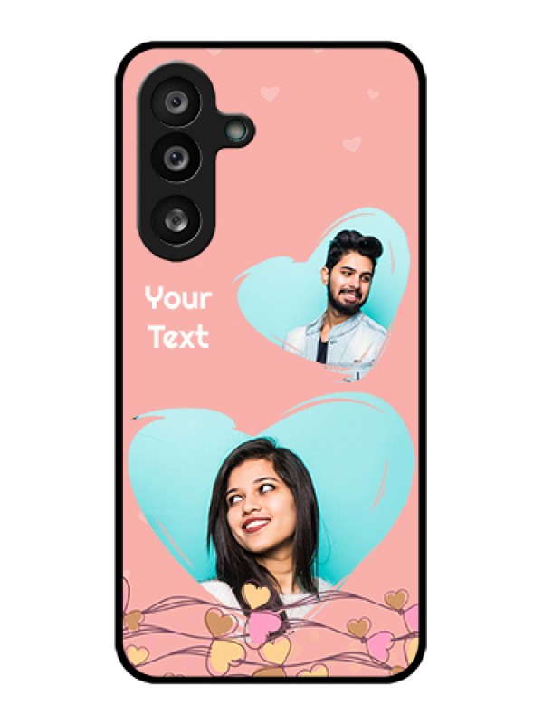 Custom Samsung Galaxy F56 5G Custom Glass Phone Case - Love Doodle Design