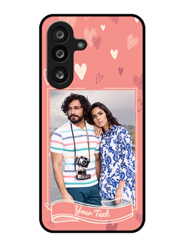 Custom Samsung Galaxy F56 5G Custom Glass Phone Case - Love Doodle Art Design