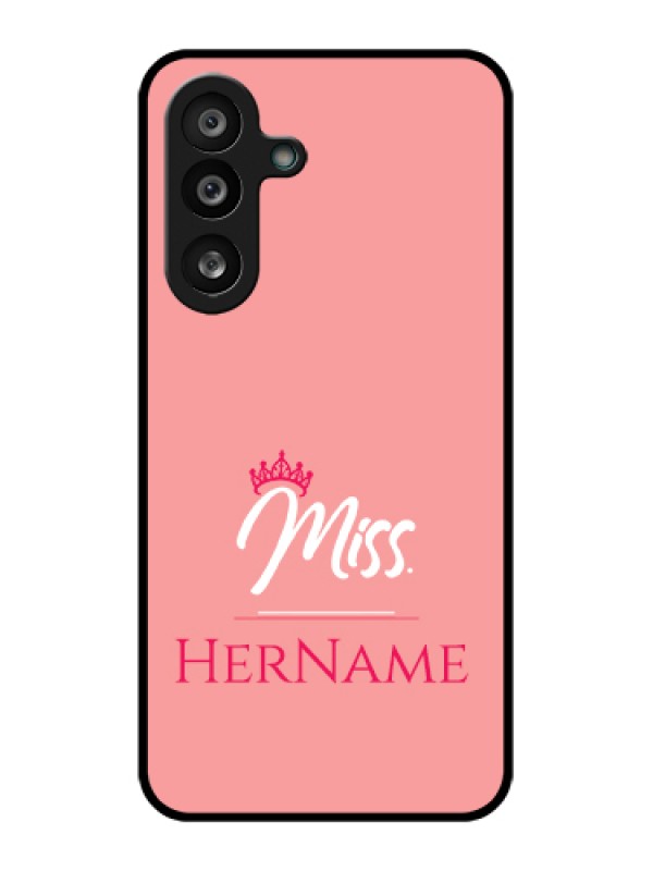 Custom Samsung Galaxy F56 5G Custom Glass Phone Case - Mrs With Name Design