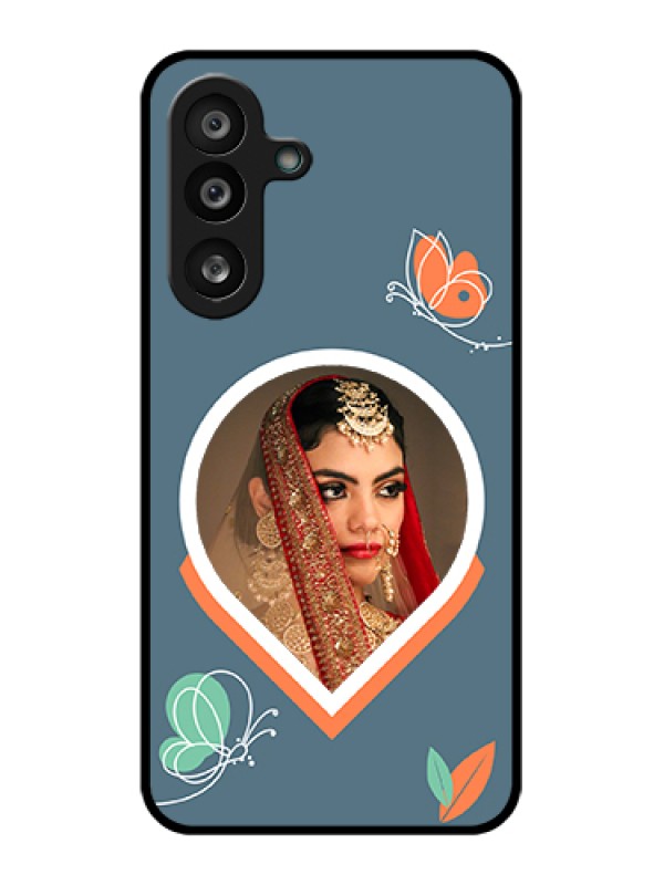 Custom Samsung Galaxy F56 5G Custom Glass Phone Case - Droplet Butterflies Design