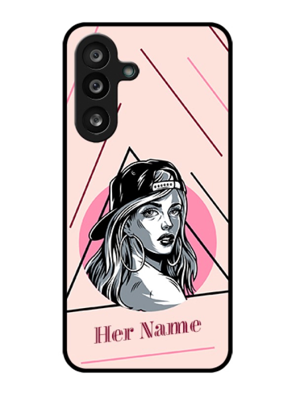 Custom Samsung Galaxy F56 5G Custom Glass Phone Case - Rockstar Girl Design