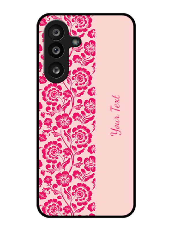Custom Samsung Galaxy F56 5G Custom Glass Phone Case - Attractive Floral Pattern Design