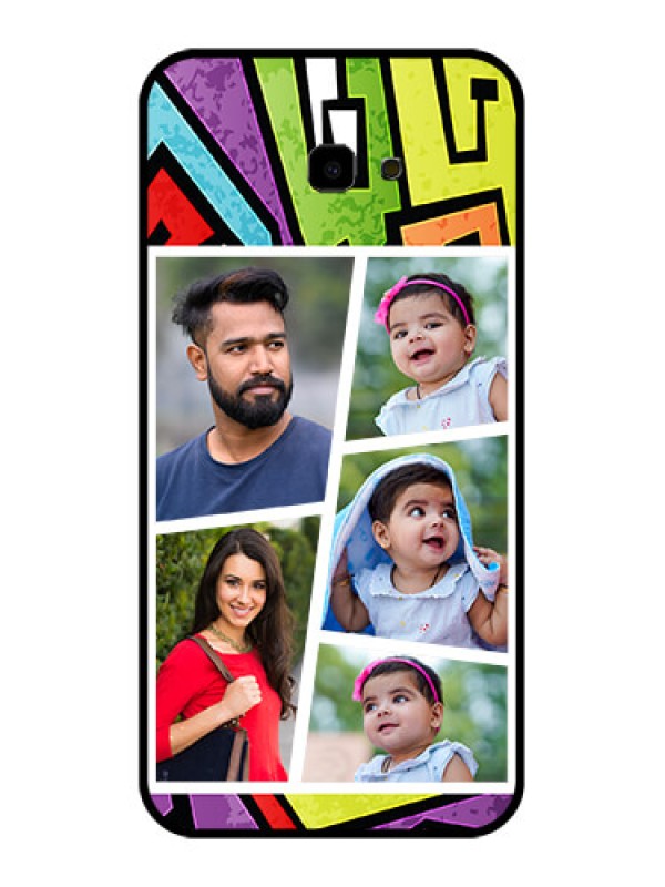 Custom Samsung Galaxy J4 Plus Custom Glass Phone Case - Graffiti Pattern Design
