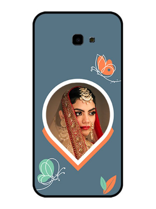 Custom Samsung Galaxy J4 Plus Custom Glass Phone Case - Droplet Butterflies Design