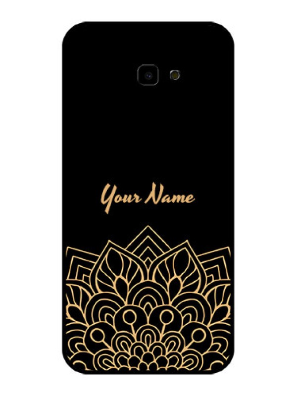 Custom Samsung Galaxy J4 Plus Custom Glass Phone Case - Golden Mandala Design