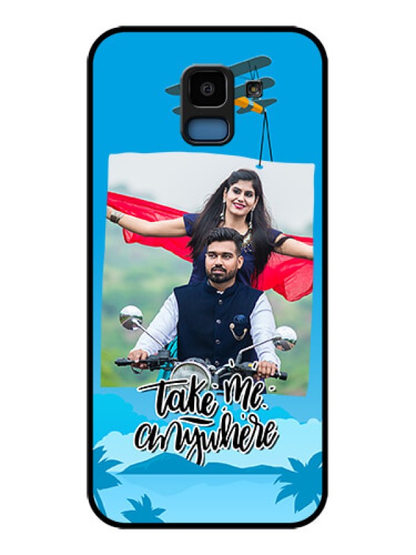 Custom Samsung Galaxy J6 Custom Glass Phone Case - Traveller Design