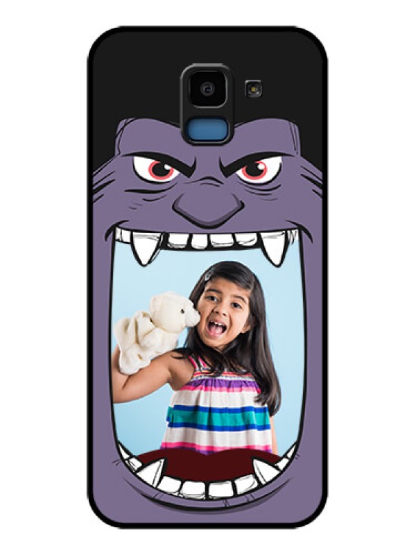 Custom Samsung Galaxy J6 Custom Glass Phone Case - Angry Monster Design