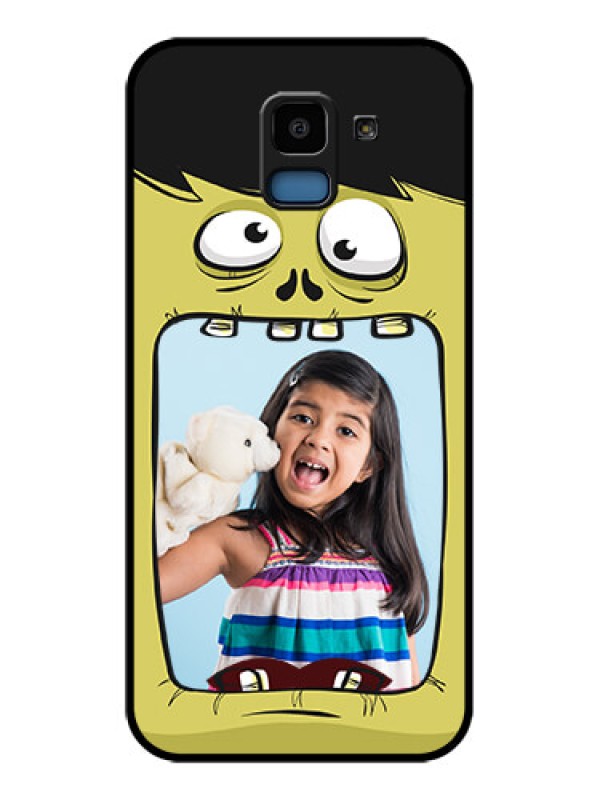 Custom Samsung Galaxy J6 Custom Glass Phone Case - Cartoon Monster Back Case Design