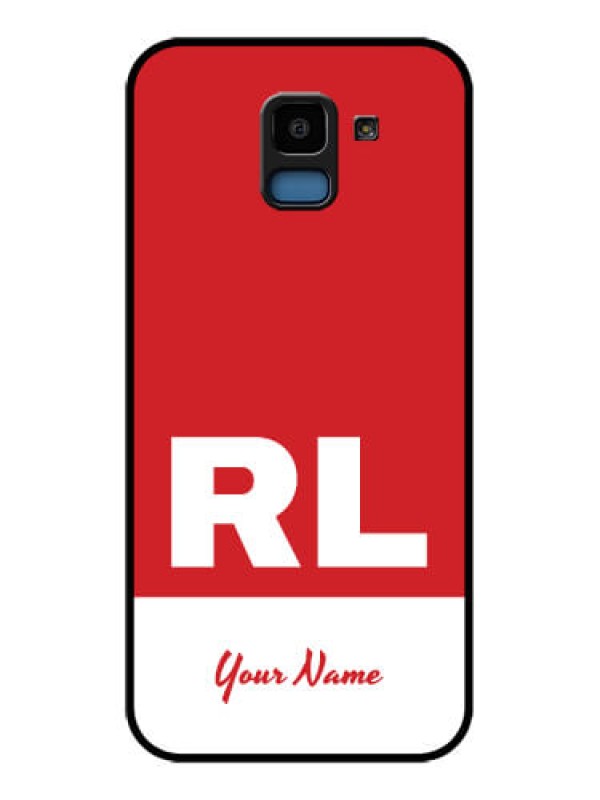 Custom Samsung Galaxy J6 Custom Glass Phone Case - Dual Tone Custom Text Design