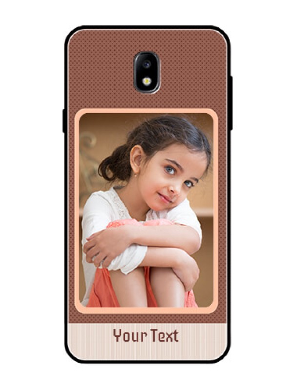 Custom Galaxy J7 Pro Custom Glass Phone Case  - Simple Pic Upload Design
