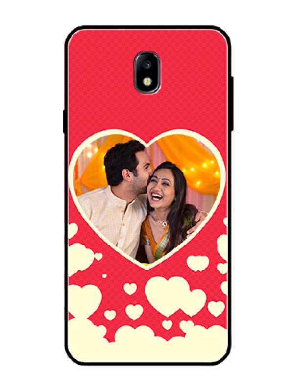 Custom Galaxy J7 Pro Custom Glass Mobile Case  - Love Symbols Phone Cover Design