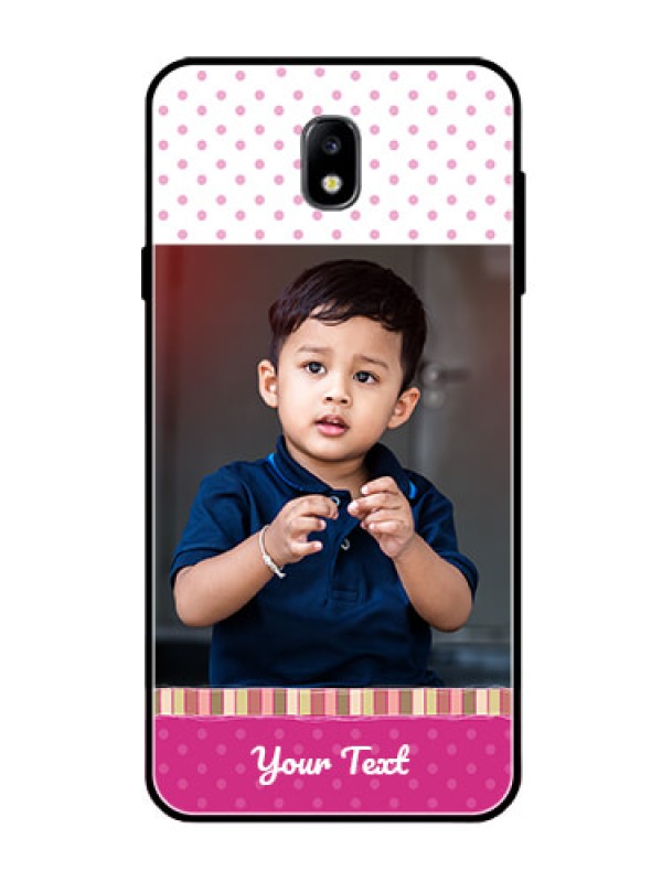 Custom Galaxy J7 Pro Photo Printing on Glass Case  - Cute Girls Cover Design