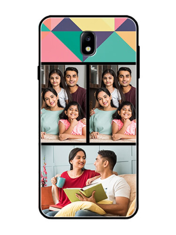 Custom Galaxy J7 Pro Custom Glass Phone Case  - Bulk Pic Upload Design