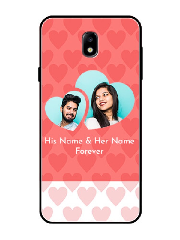 Custom Galaxy J7 Pro Personalized Glass Phone Case  - Couple Pic Upload Design