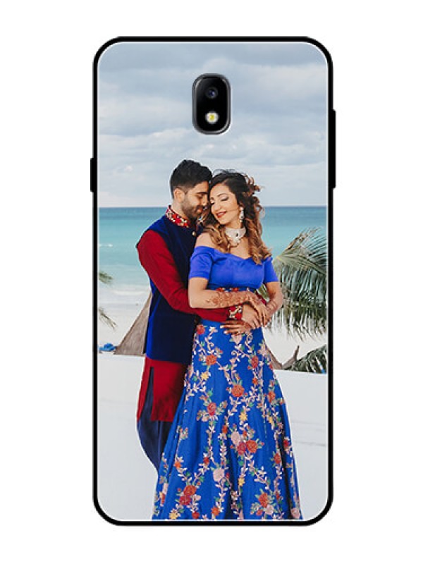 Custom Galaxy J7 Pro Photo Printing on Glass Case  - Upload Full Picture Design
