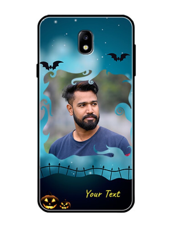 Custom Galaxy J7 Pro Custom Glass Phone Case  - Halloween frame design