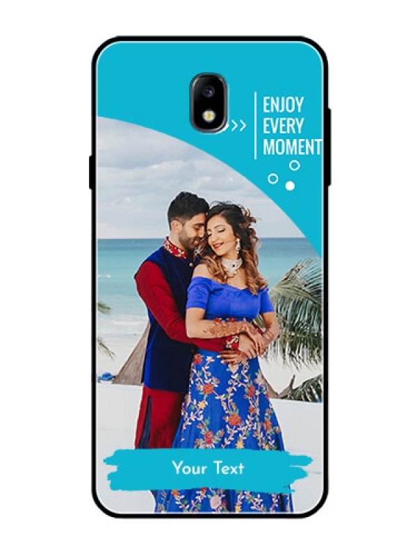 Custom Galaxy J7 Pro Custom Glass Mobile Case  - Happy Moment Design