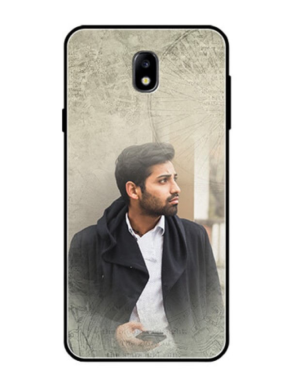 Custom Galaxy J7 Pro Custom Glass Phone Case  - with vintage design