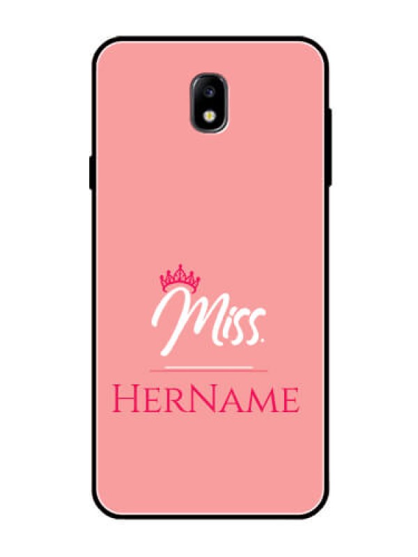 Custom Galaxy J7 Pro Custom Glass Phone Case Mrs with Name