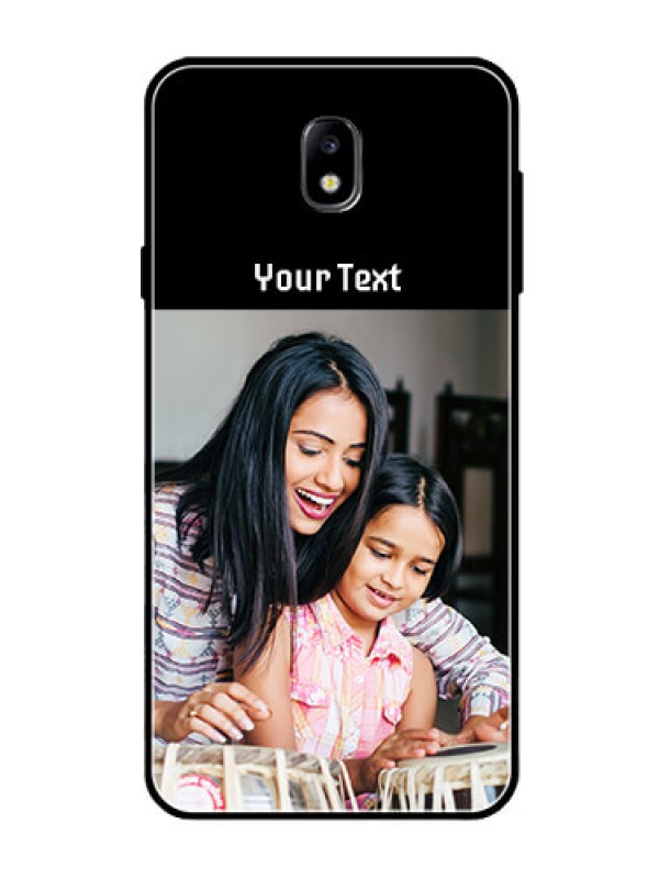 Custom Galaxy J7 Pro Photo with Name on Glass Phone Case