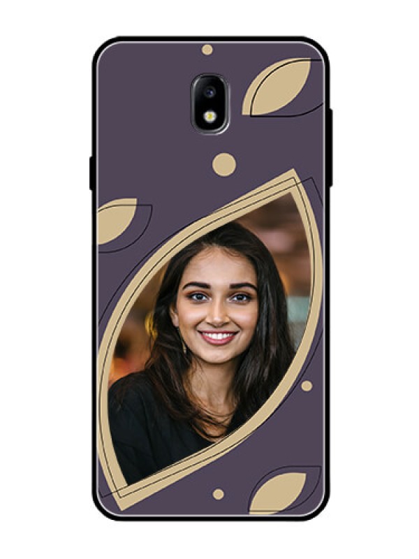 Custom Galaxy J7 Pro Custom Glass Mobile Case - Falling Leaf Design