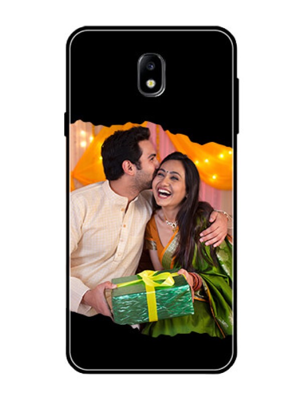 Custom Galaxy J7 Pro Custom Glass Phone Case - Tear-off Design
