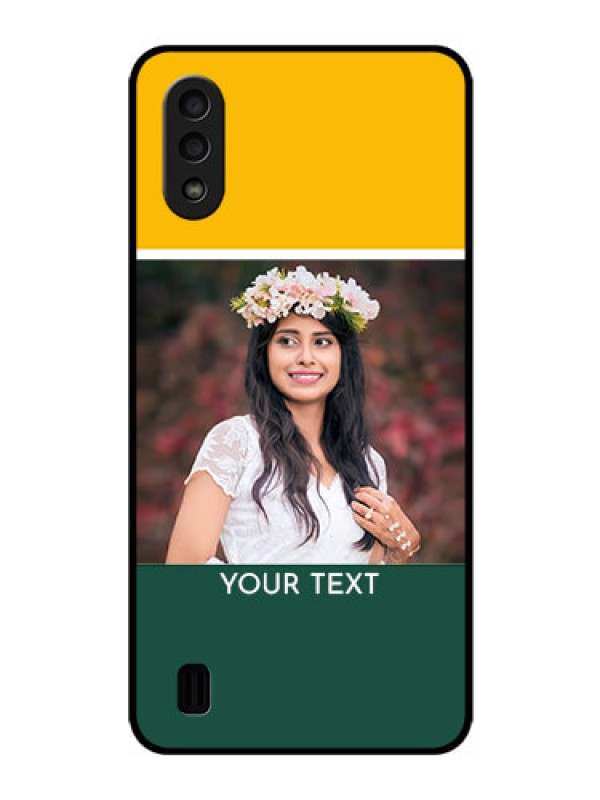 Custom Galaxy M01 Photo Printing on Glass Case - Love You Design