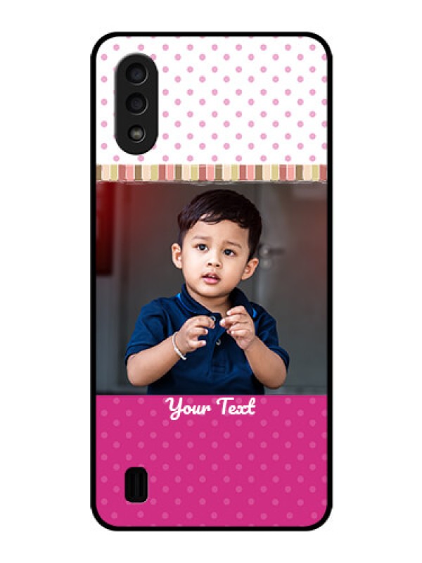 Custom Galaxy M01 Photo Printing on Glass Case - Cute Girls Cover Design