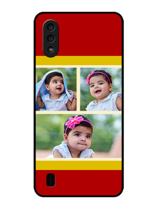 Custom Galaxy M01 Custom Glass Mobile Case - Multiple Pic Upload Design