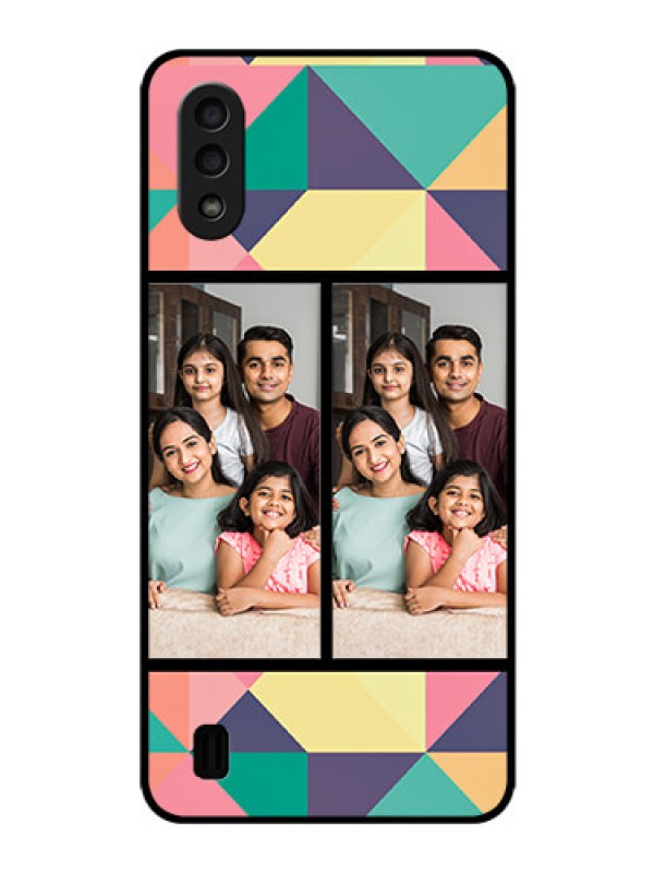 Custom Galaxy M01 Custom Glass Phone Case - Bulk Pic Upload Design