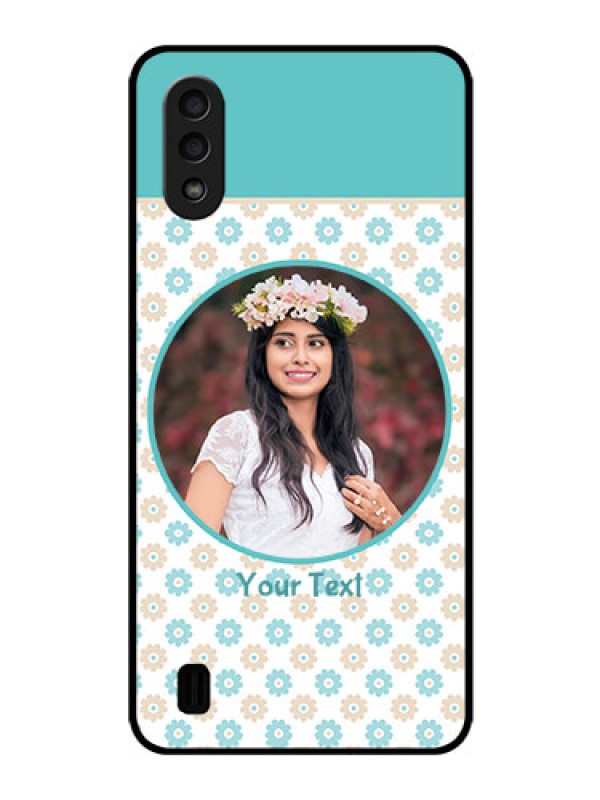 Custom Galaxy M01 Custom Glass Mobile Case - Beautiful Flowers Design