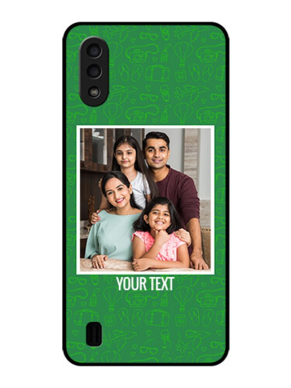 Custom Galaxy M01 Personalized Glass Phone Case - Picture Upload Design