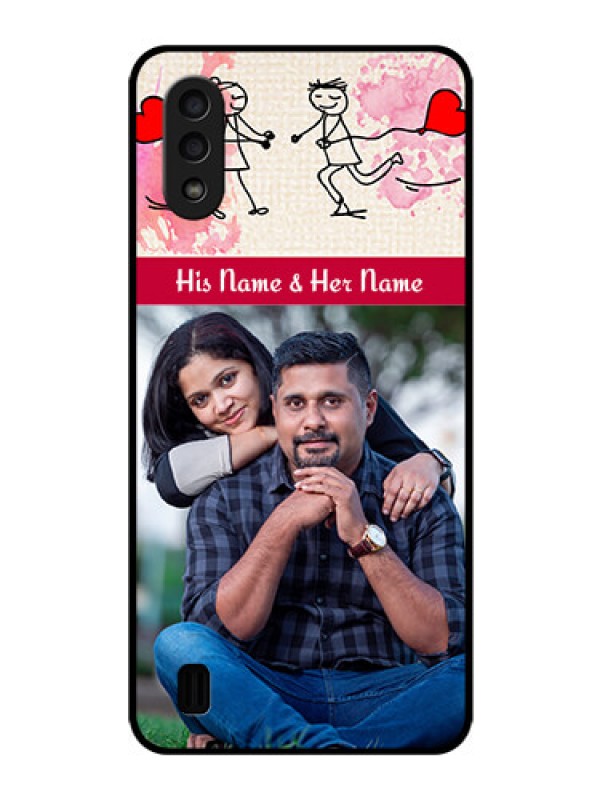 Custom Galaxy M01 Photo Printing on Glass Case - You and Me Case Design