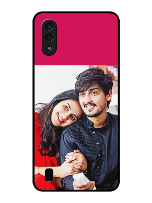 Custom Galaxy M01 Custom Glass Mobile Case - Anniversary Cover Design