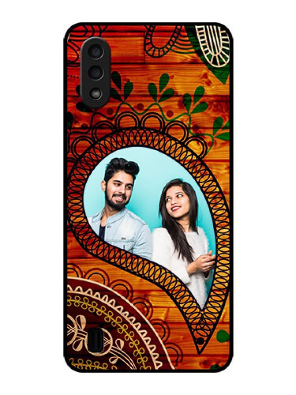 Custom Galaxy M01 Personalized Glass Phone Case - Abstract Colorful Design