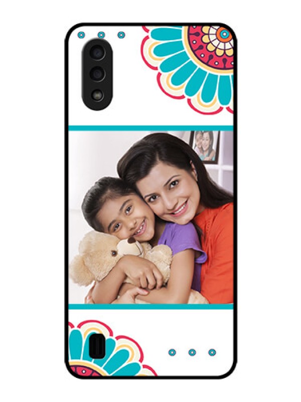 Custom Galaxy M01 Custom Glass Phone Case - Flower Design