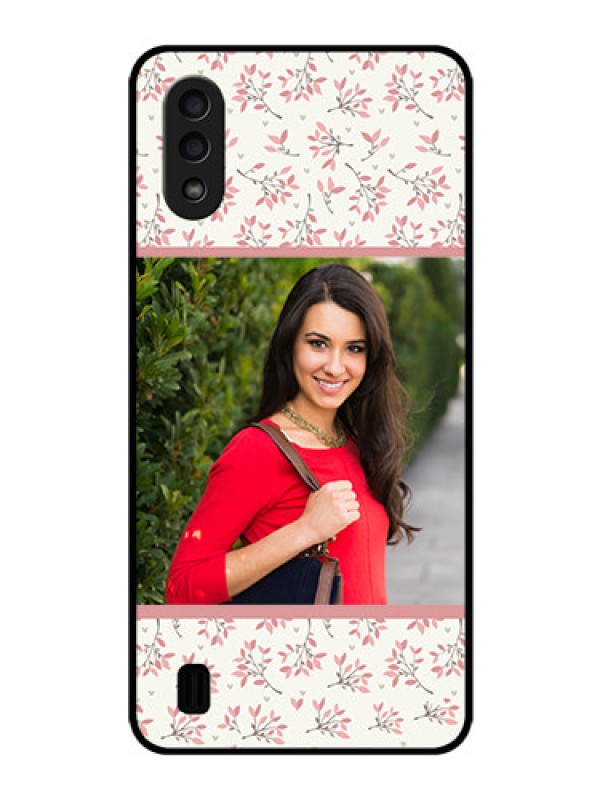 Custom Galaxy M01 Custom Glass Phone Case - Premium Floral Design